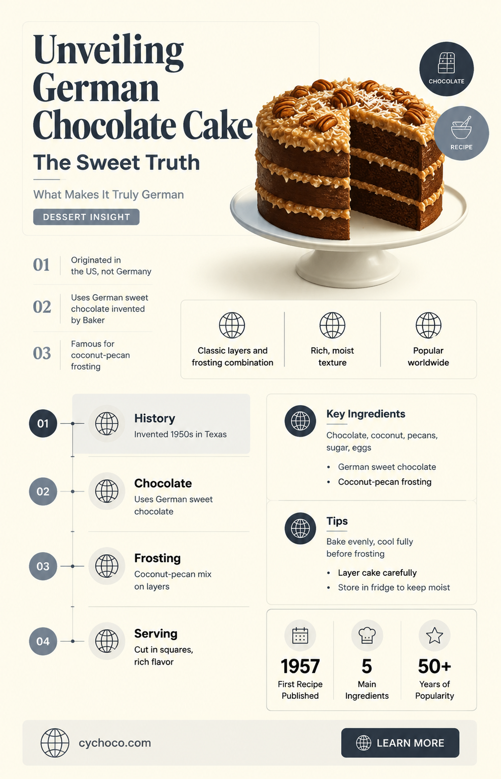 what makes german chocolate cake german