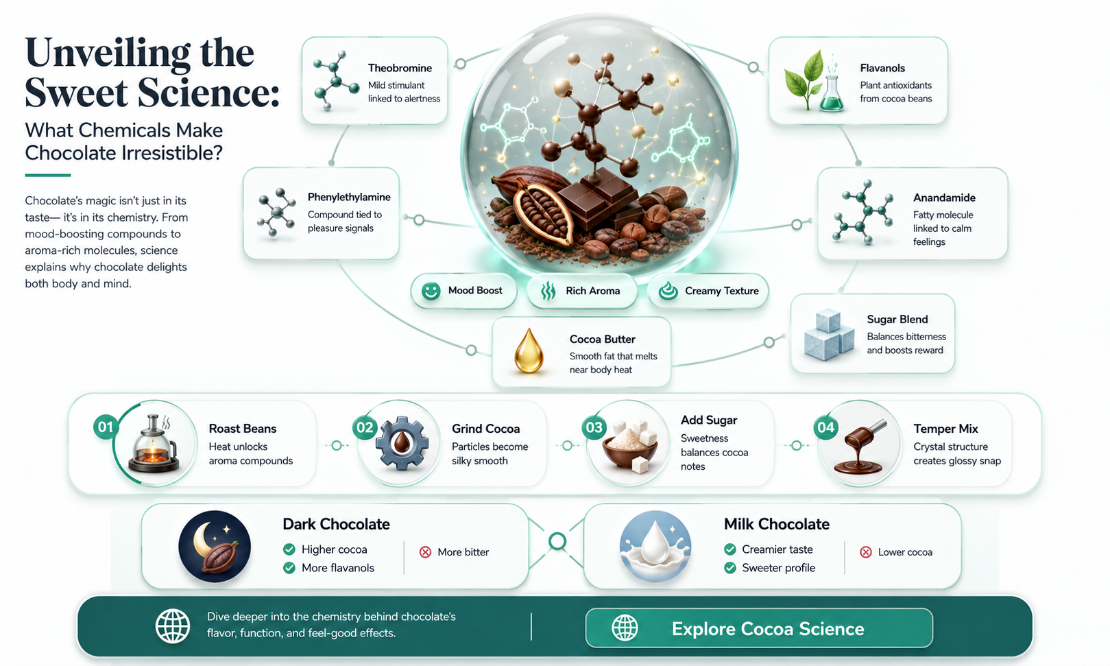 what chemicals is chocolate made of