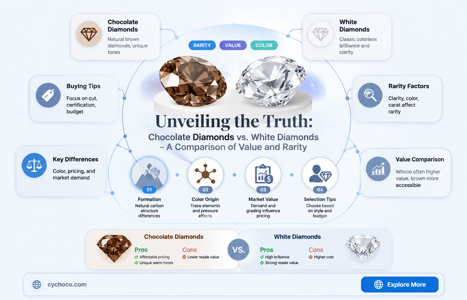 are chocolate diamonds as valuable as white diamonds