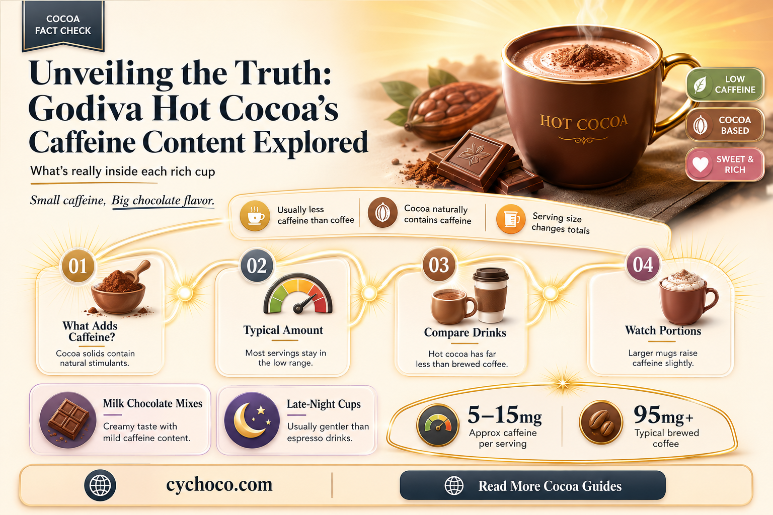 does godiva hot cocoa have caffeine