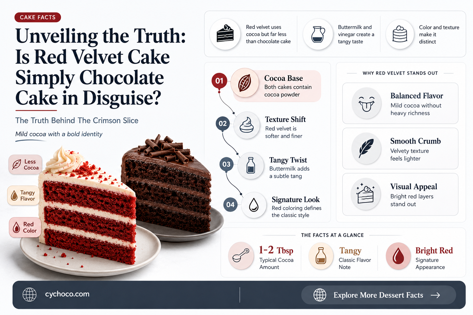 is red velvet cake just chocolate cake dyed red