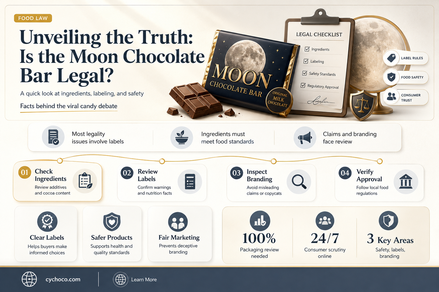 is moon chocolate bar legal