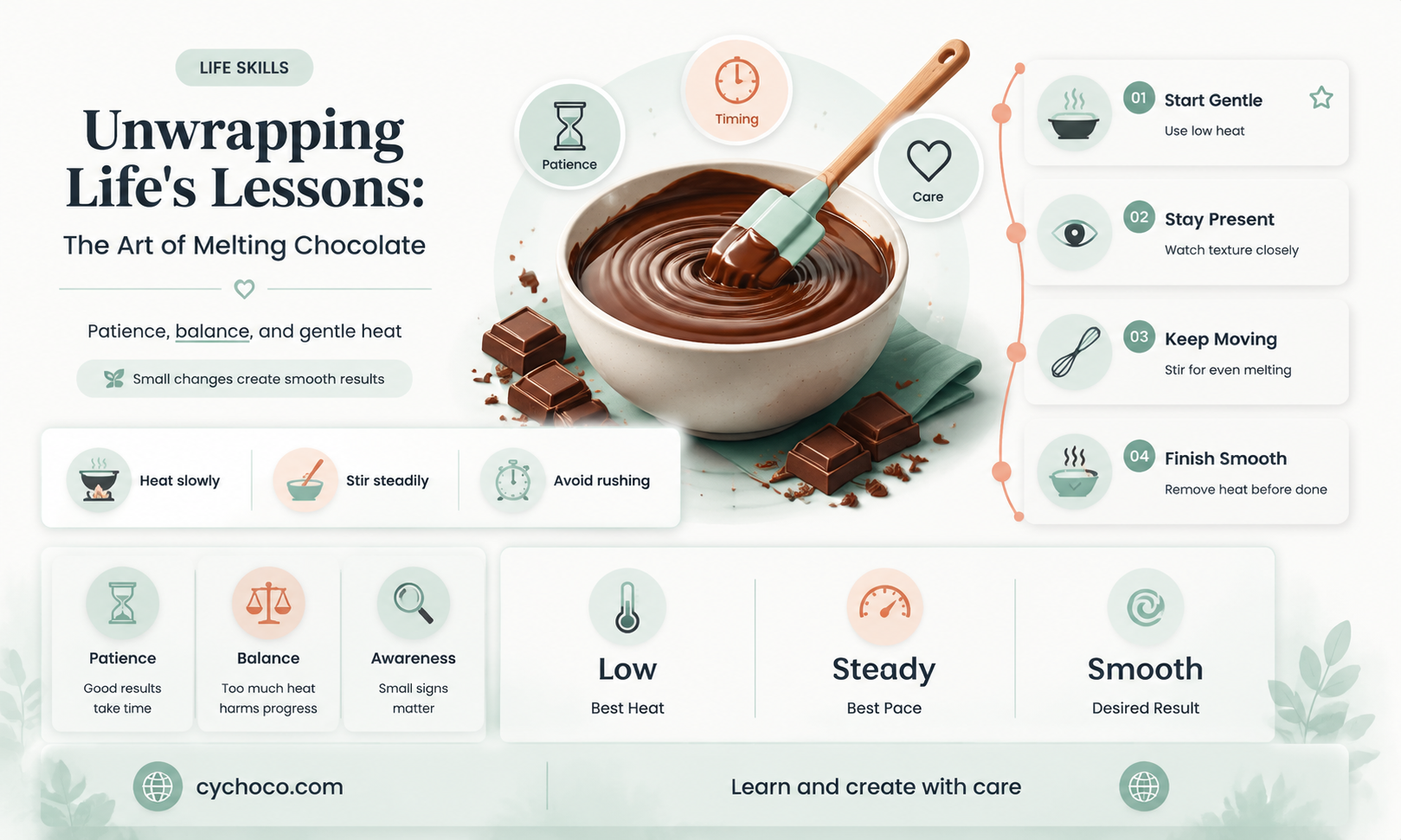 what does melting chocolate teach you