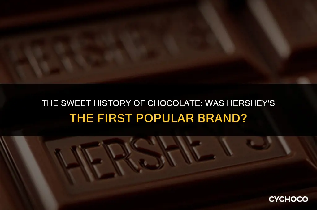 was hershey the first popular brand of chocolate bars