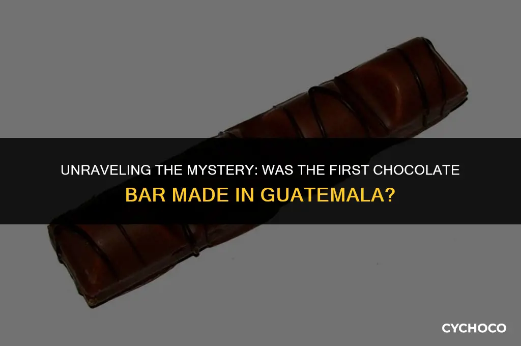 was the first chocolate bar made in guatemala
