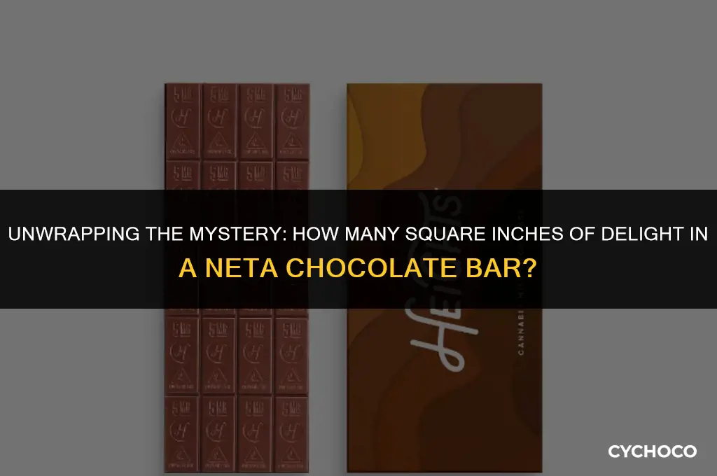 what are square inches of neta chocolate bar