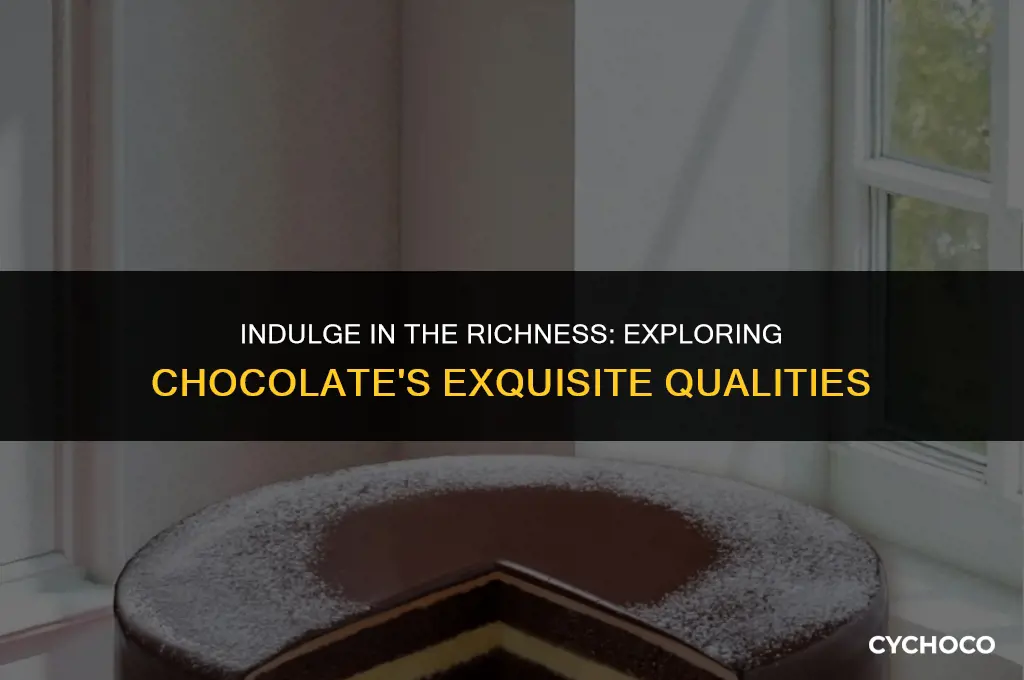 what are the good qualities of chocolate