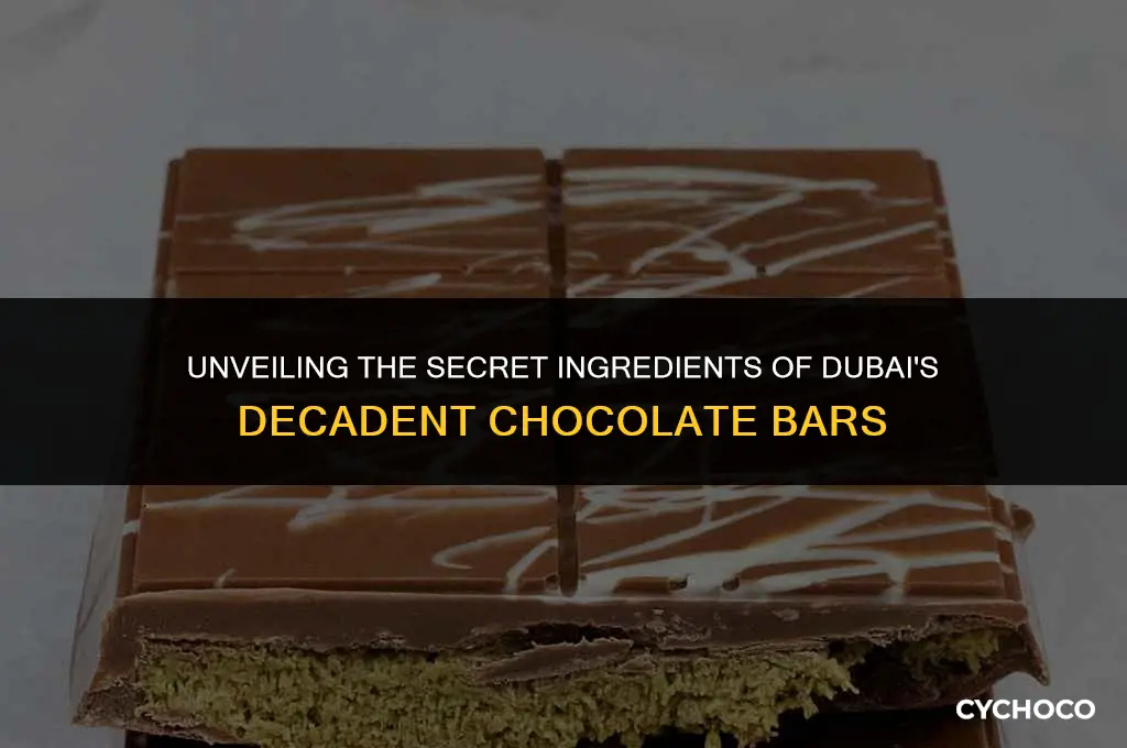 what are the ingredients for dubai chocolate bar
