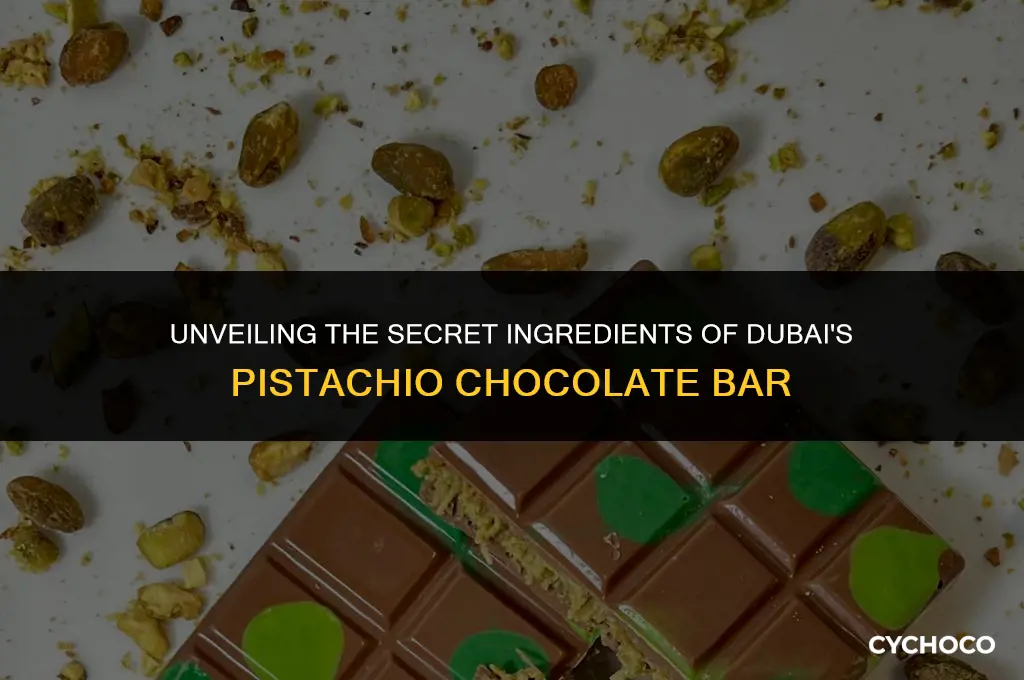 what are the ingredients for the dubai pistachio chocolate bar