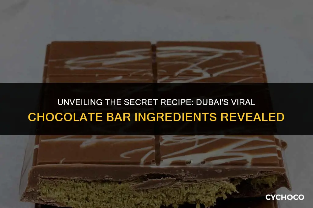 what are the ingredients for the viral dubai chocolate bar