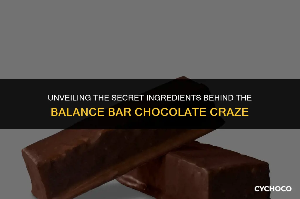 what are the ingredients of the balanace bar chocolate craze