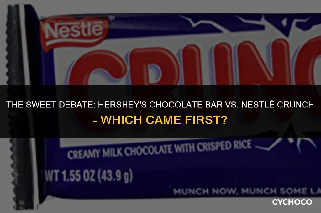 what came 1st hershey chocolate bar or nestle crunch