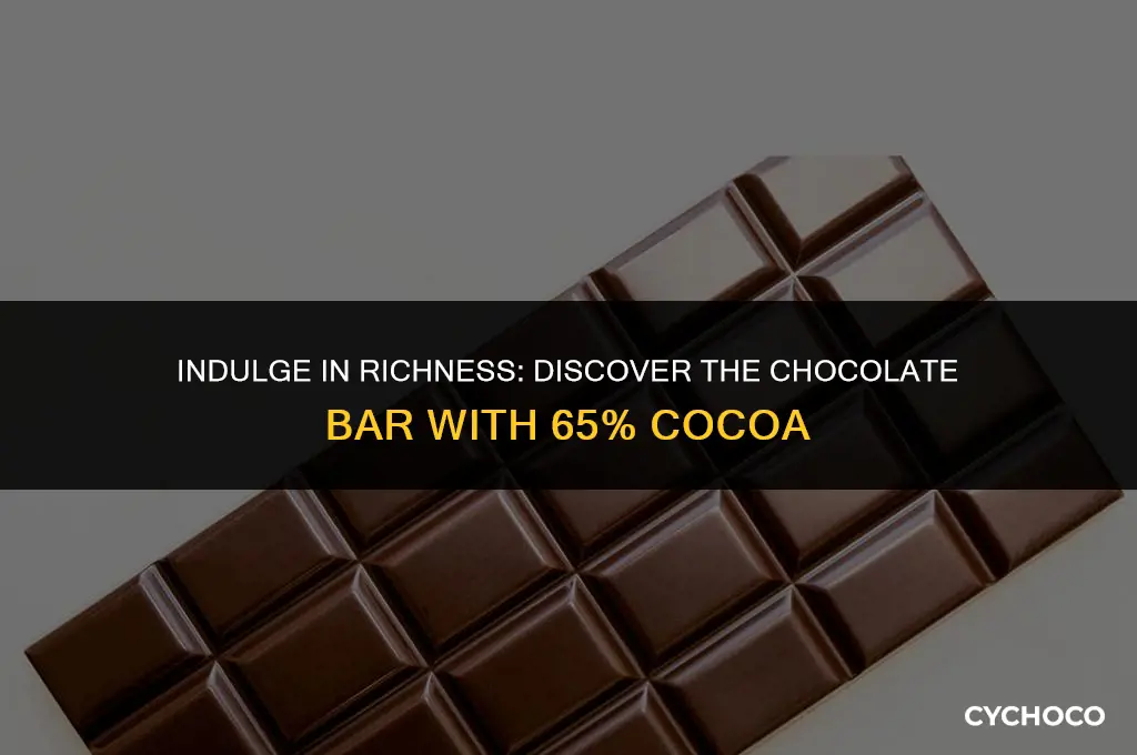 what chocolate bar contains 65 percent cocoa