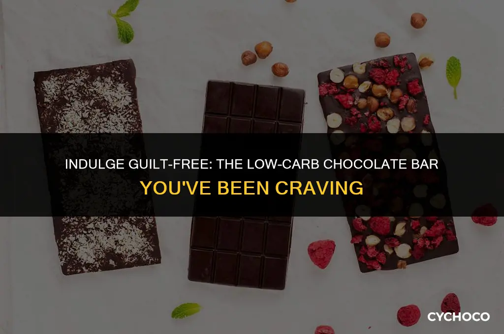 what chocolate bar has the least carbs
