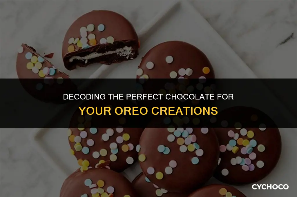 what chocolate to use for chocolate covered oreos