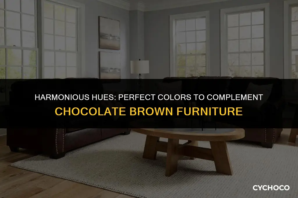 what colors go good with chocolate brown furniture