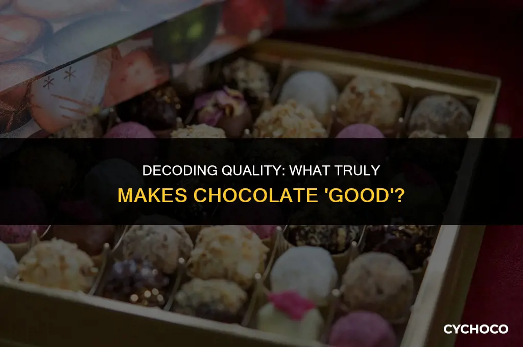 what counts as good chocolate