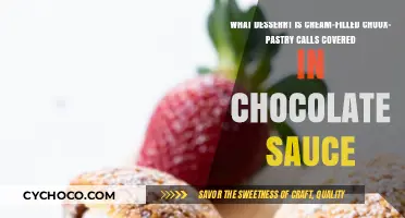 Indulge in Decadence: Cream-Filled Choux Pastry Bites Covered in Rich Chocolate Sauce