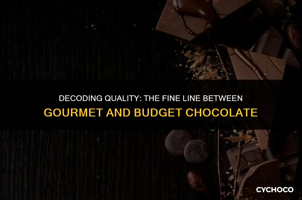 what distinguishes good chocolate from cheap