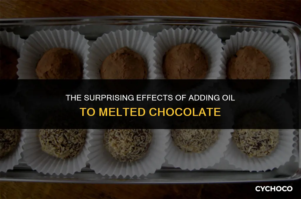 what does adding oil to melted chocolate do