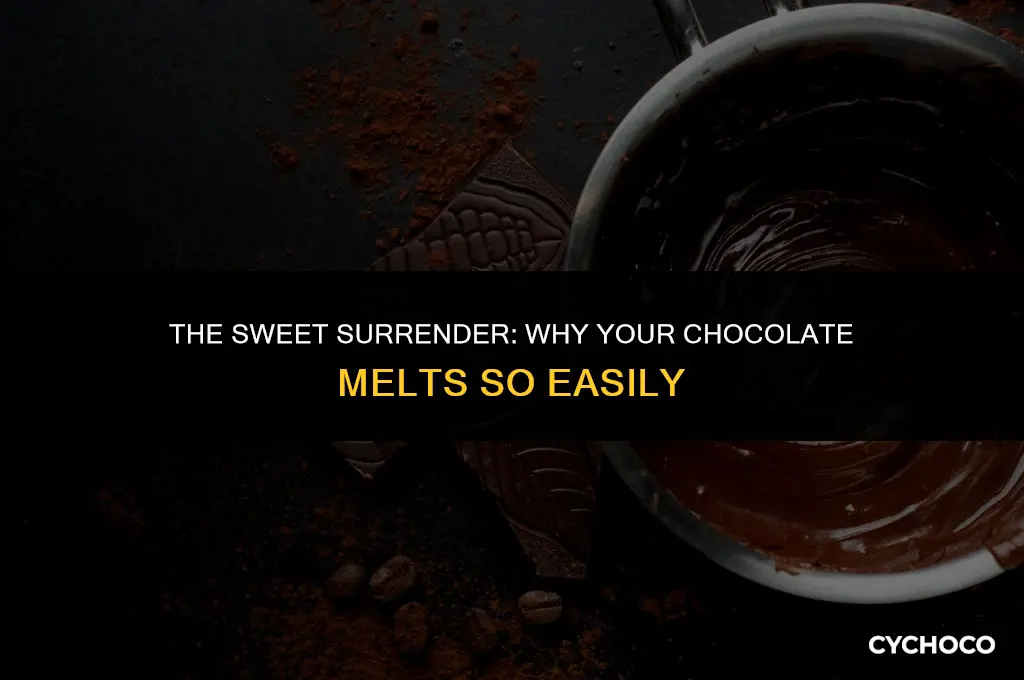 what does it mean when chocolate melts really easily