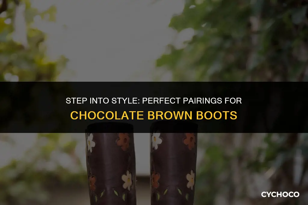 what goes good with chocolate brown boots