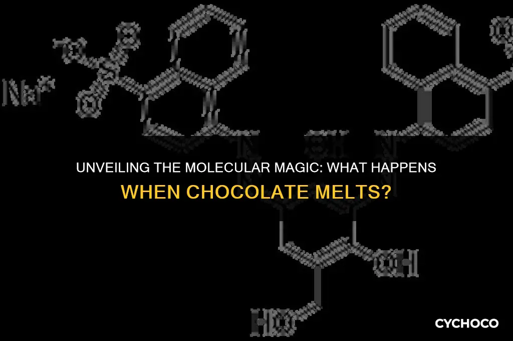 what happens to the molecules when you melt chocolate