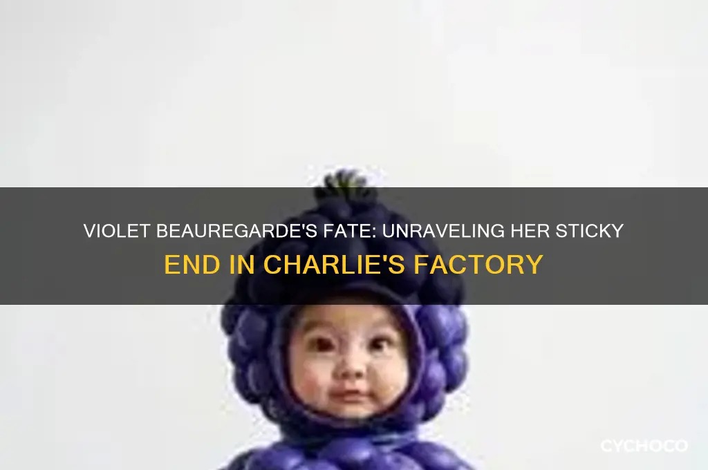 what happens to violet in charlie and the chocolate factory