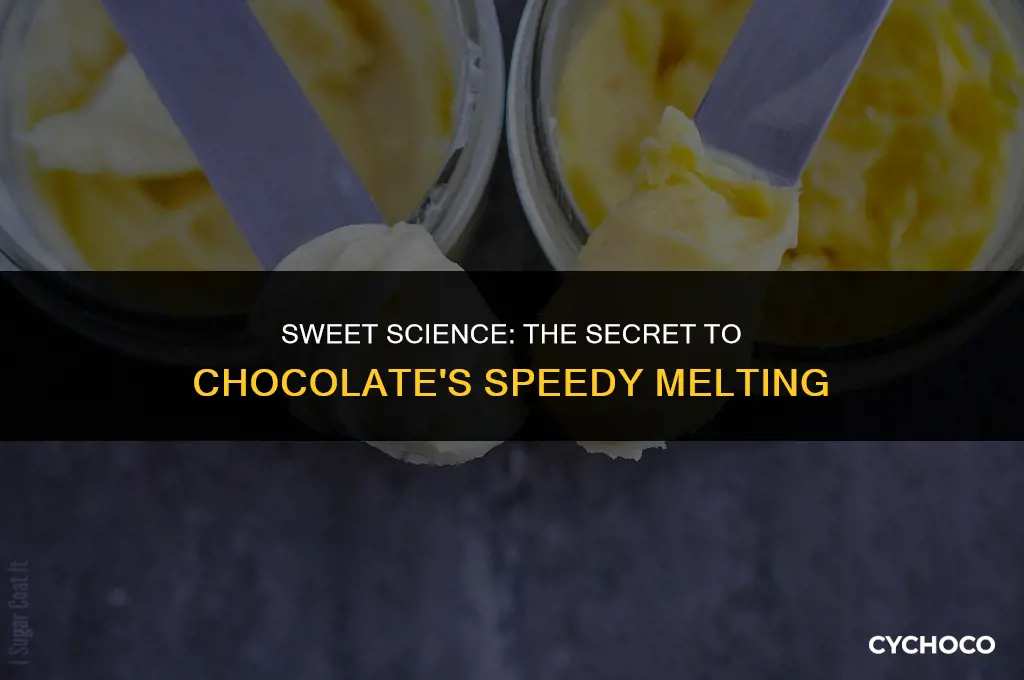 what helps chocolate melt faster in mouth