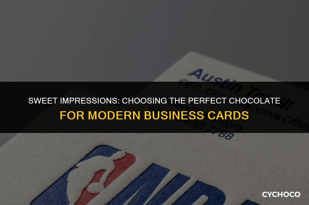 what is a good chocolate for a modern business cards