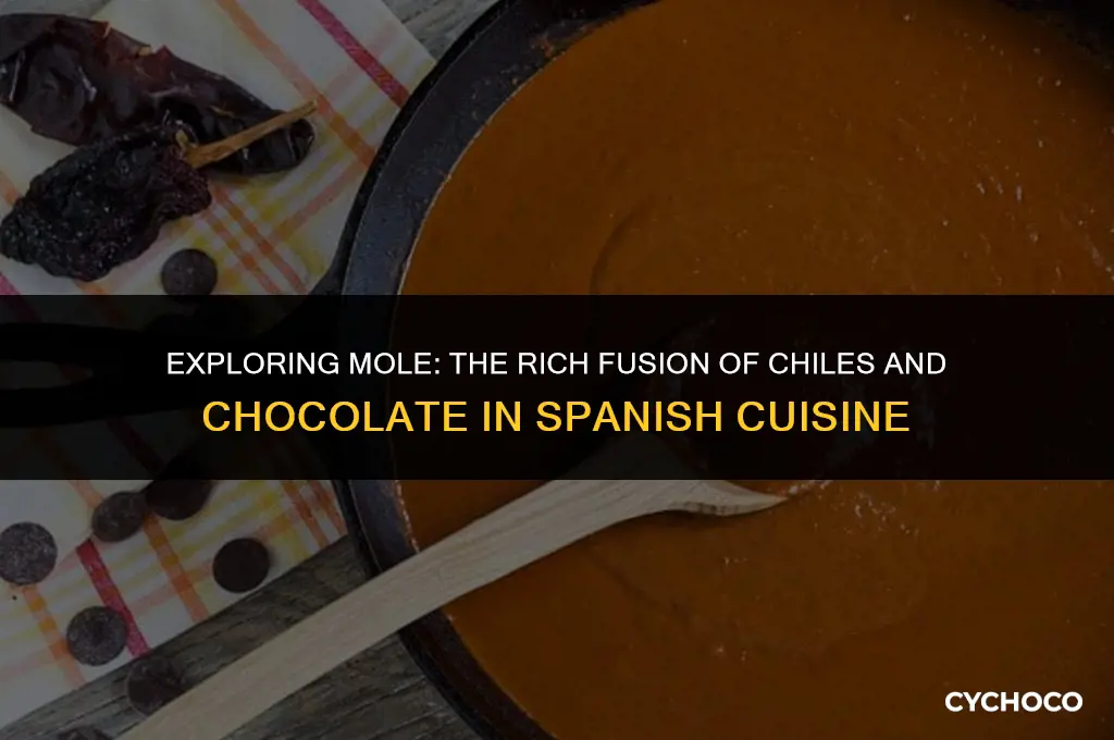 what is a spanish sauce made from chiles and chocolate