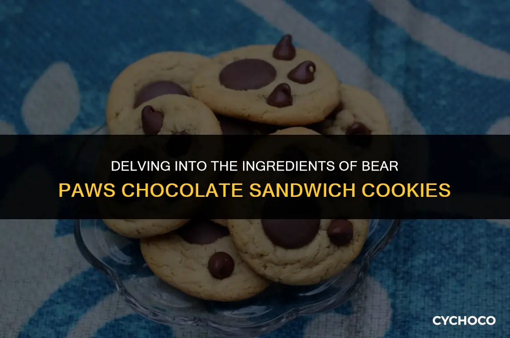 what is bear paws chocolate sandwich cookies made of