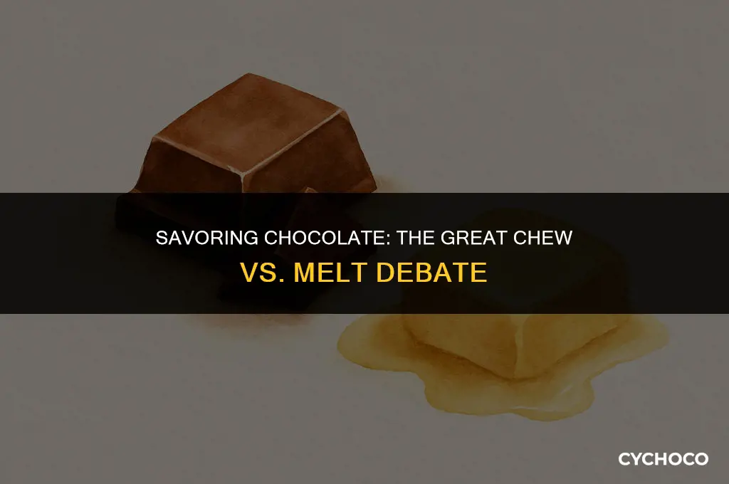 what is better chewing or letting chocolate melt in mouth