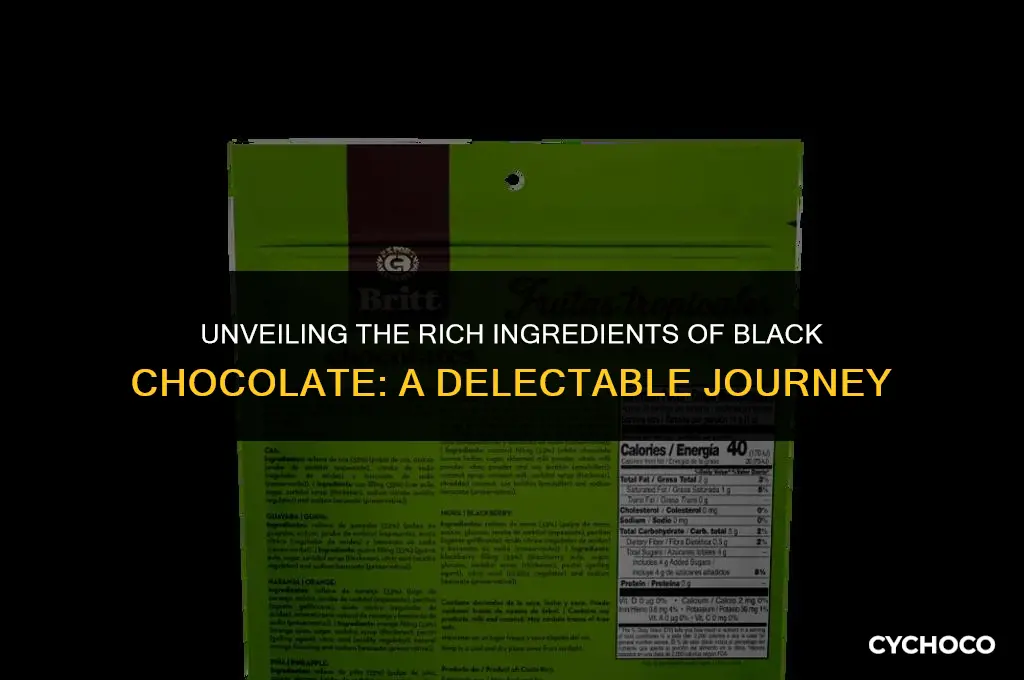 what is black chocolate made of