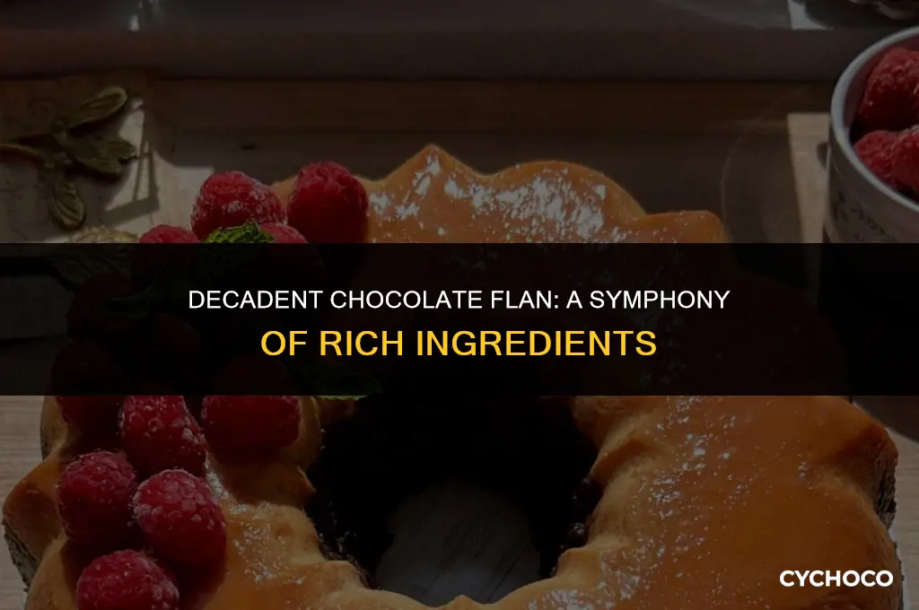 what is chocolate flan made of
