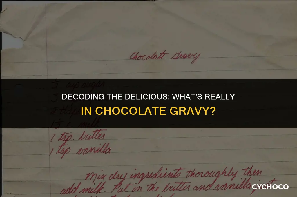 what is chocolate gravy made of