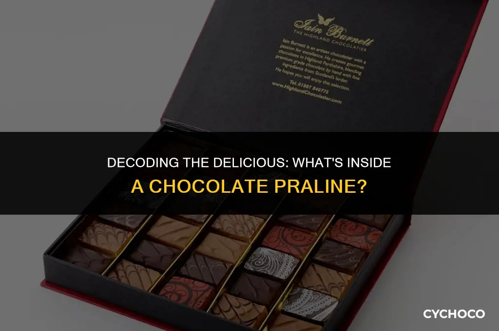 what is chocolate praline made of
