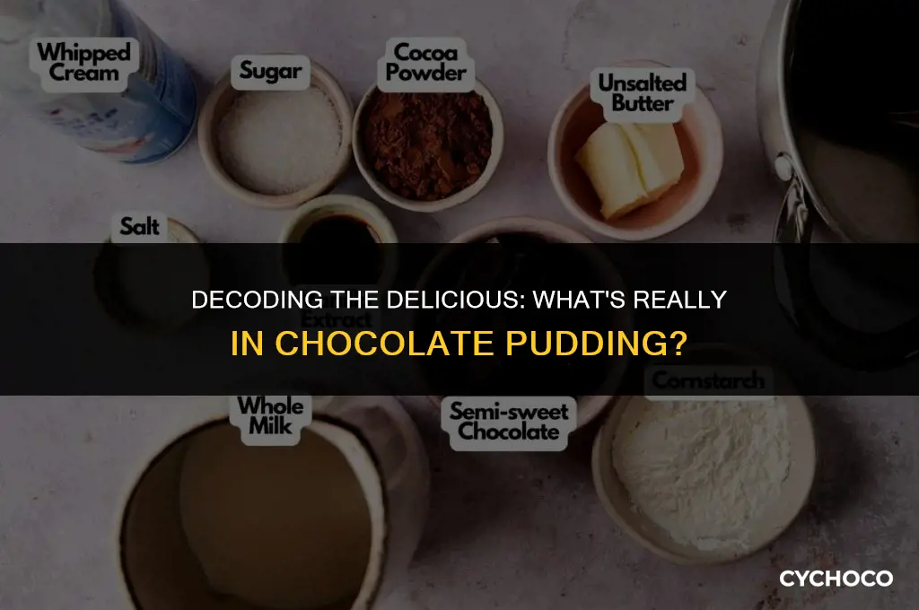 what is chocolate pudding made of