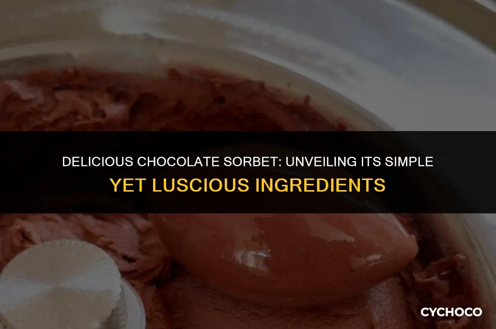what is chocolate sorbet made of