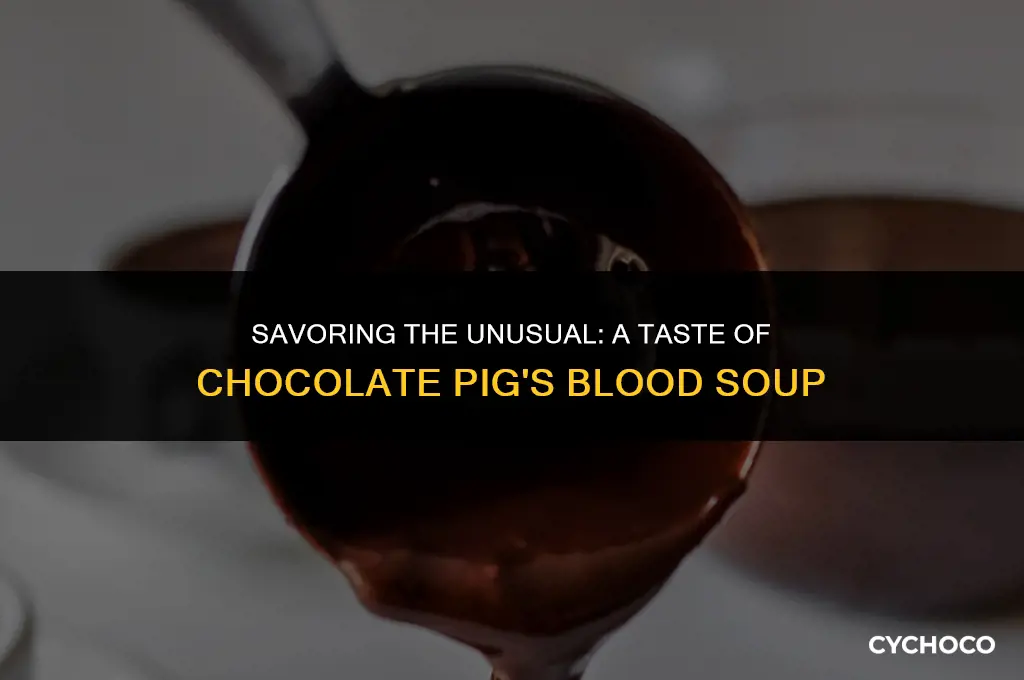 what is chocolate soup made with pigs blood