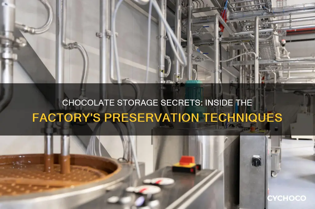 what is chocolate stored in at a chocolate factory