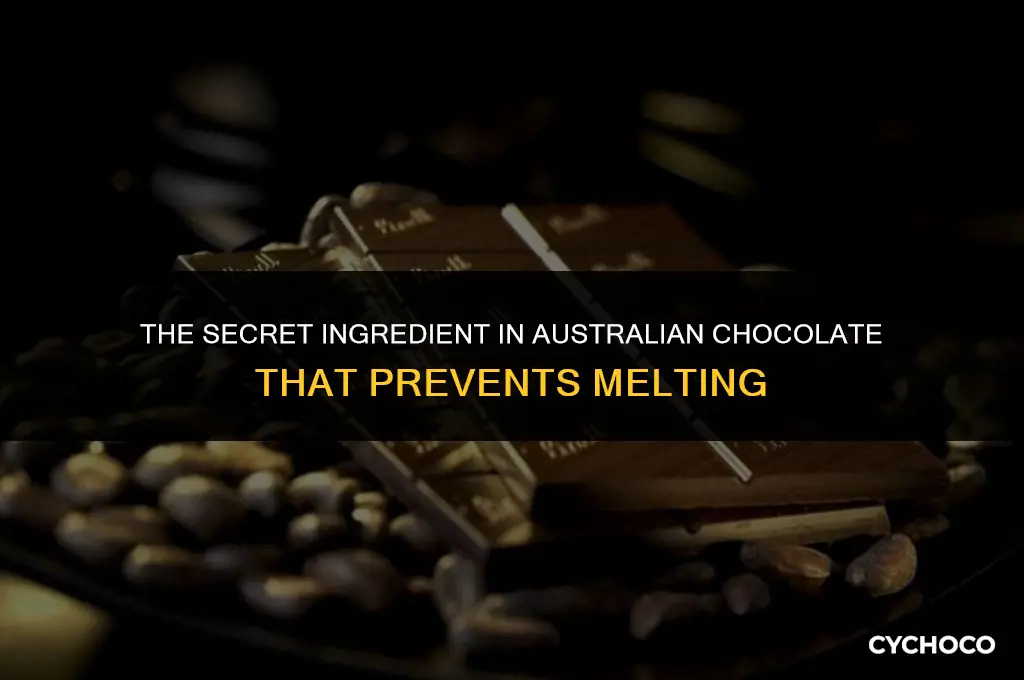 what is in australian chocolate to stop it melting