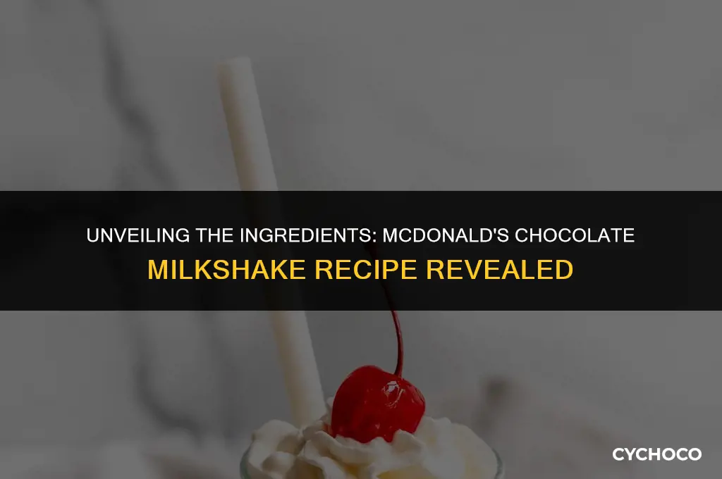 what is mcdonalds chocolate milkshake made of