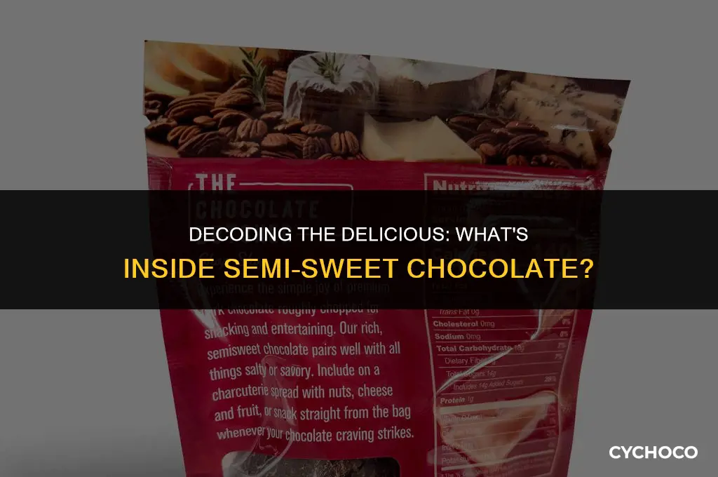 what is semi sweet chocolate made of