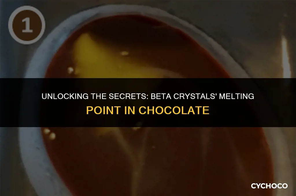 what is the melting point of beta crystals in chocolate