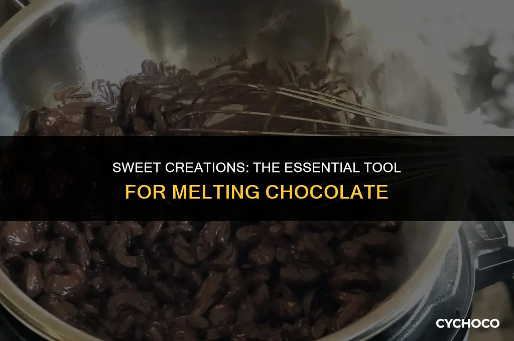 what is the tool named that melted chocolate goes in