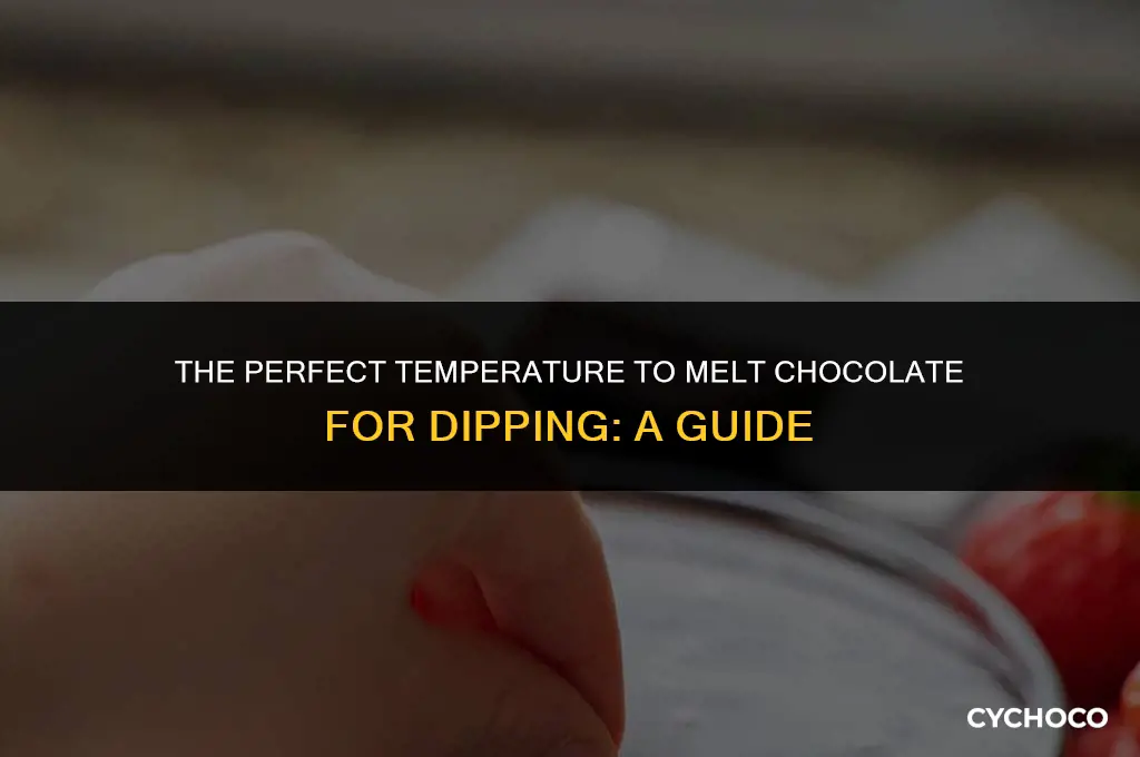 what temp to melt chocolate for dipping
