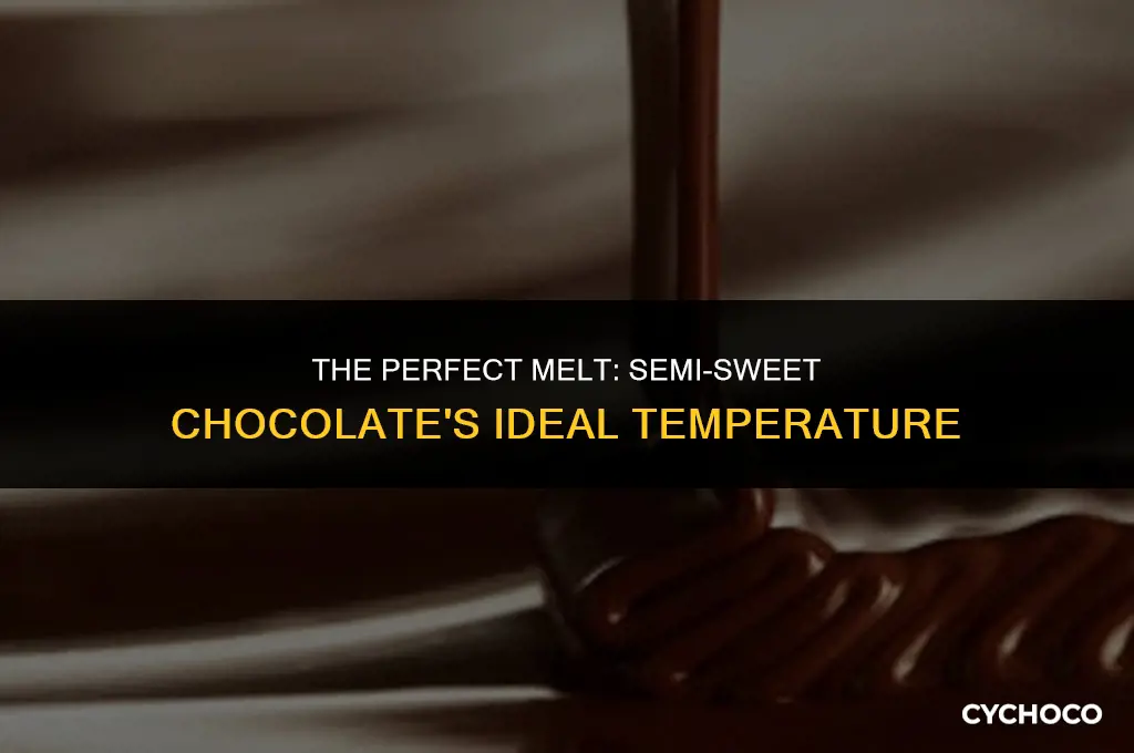 what temperature does semi sweet chocolate melt