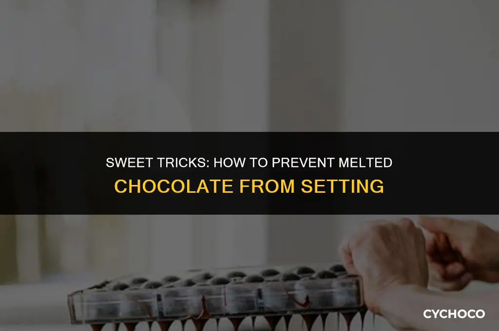 what to add to melted chocolate to stop it setting