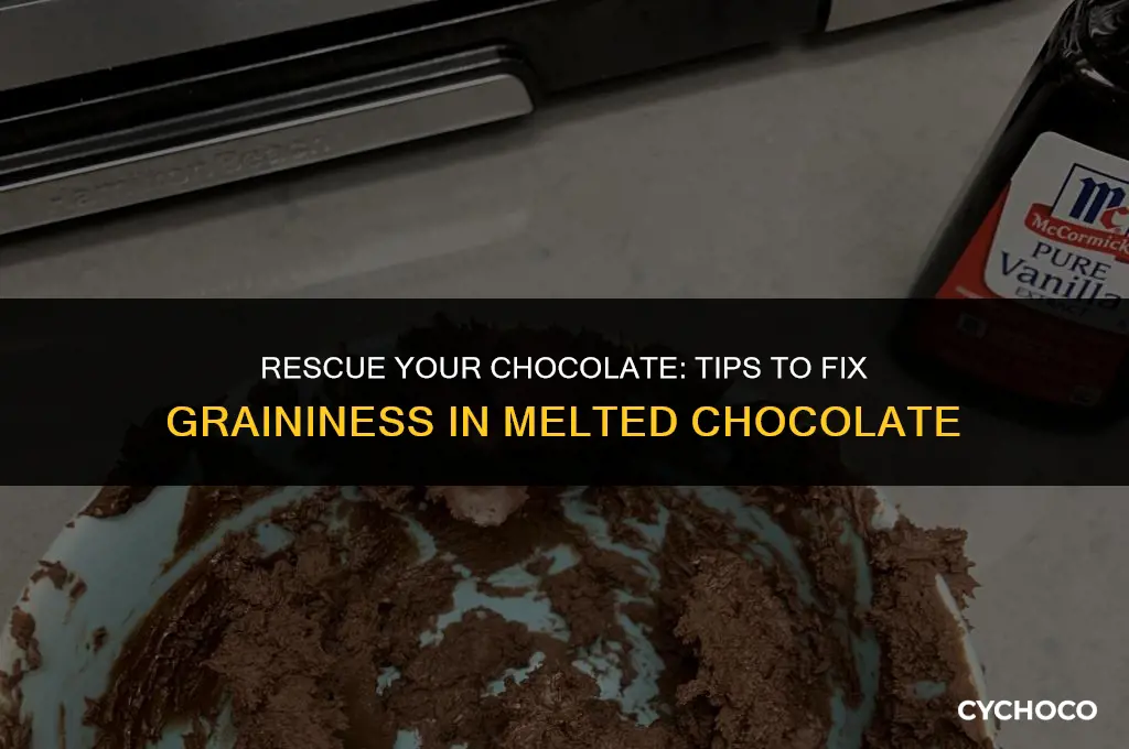 what to do if melted chocolate goes grainy